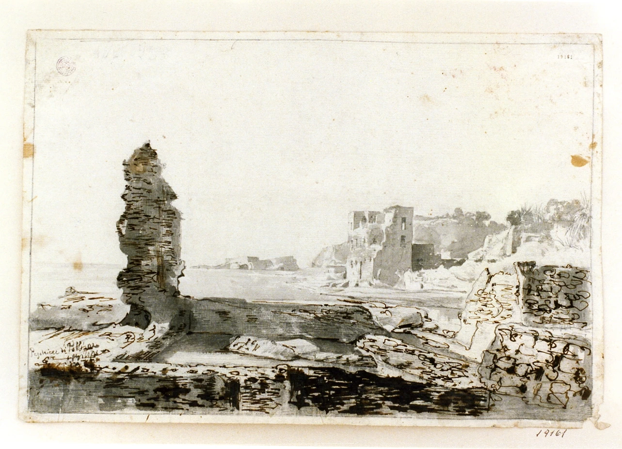 Veduta delle peschiere di Pollione a Posillipo - Museo Nazionale di san Martino, Napoli